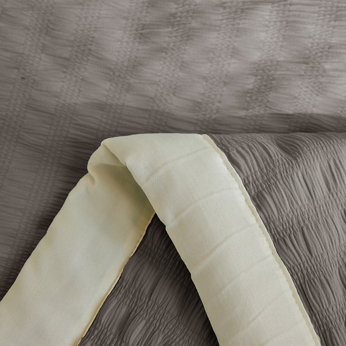 91家纺网 家纺一手货源 找家纺 欢乐季 2026新款A类提花泡泡棉超声波大豆夏被夏凉被空调被 高级灰