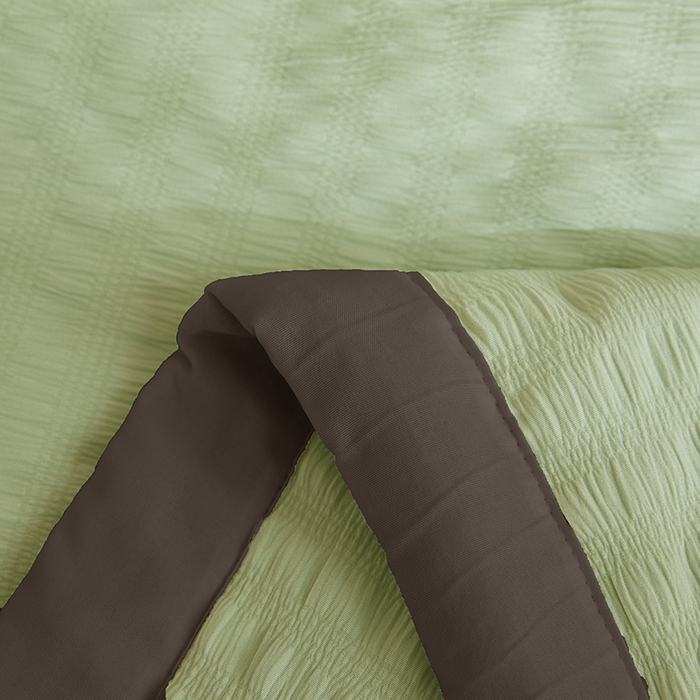 91家纺网 家纺一手货源 找家纺 欢乐季 2026新款A类提花泡泡棉超声波大豆夏被夏凉被空调被 抹茶绿