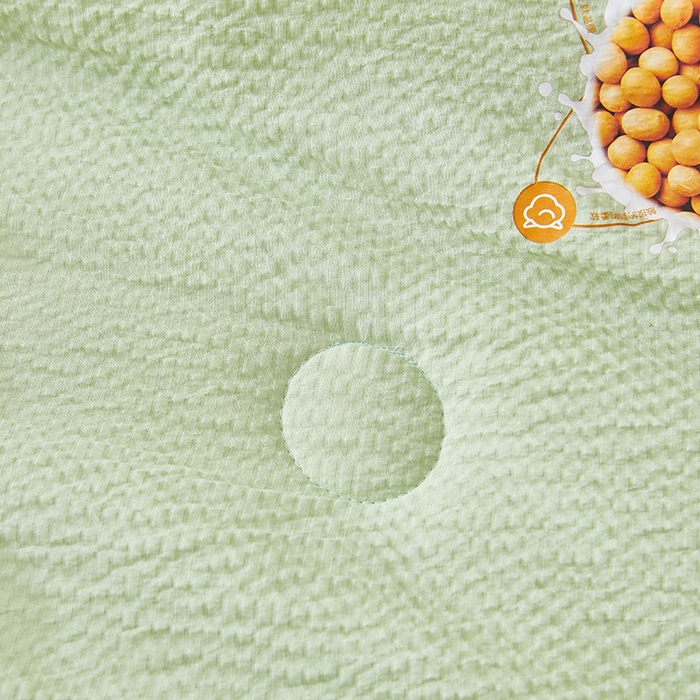 91家纺网 家纺一手货源 找家纺 欢乐季 2026新款A类提花皱皱纱超声波大豆夏被夏凉被空调被 薄荷绿