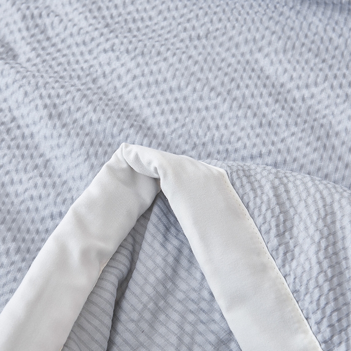 91家纺网 家纺一手货源 找家纺 欢乐季 2026新款A类提花皱皱纱超声波大豆夏被夏凉被空调被 高级灰