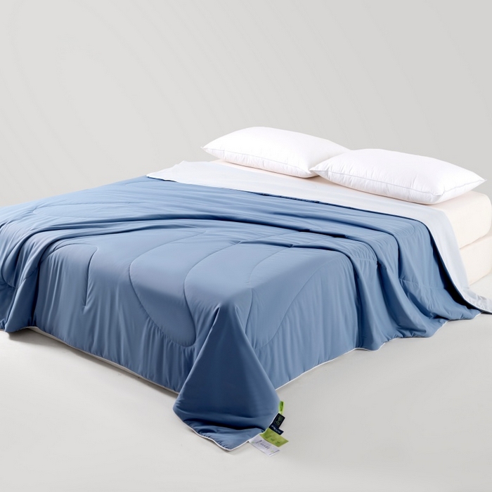 91家纺网 家纺一手货源 找家纺 法芙娜家纺 2026新款双面170克锦氨A类安芯凉感抗菌被被子被芯 藏青