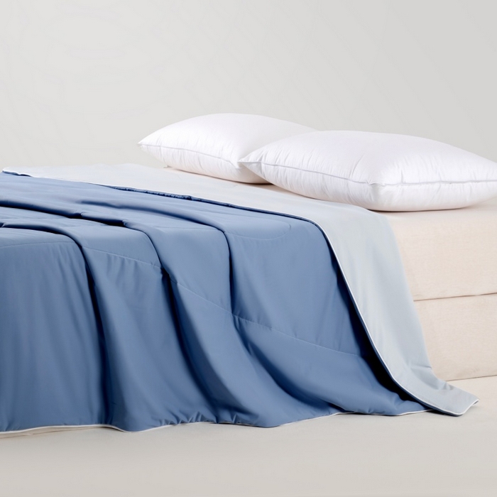 91家纺网 家纺一手货源 找家纺 法芙娜家纺 2026新款双面170克锦氨A类安芯凉感抗菌被被子被芯 藏青