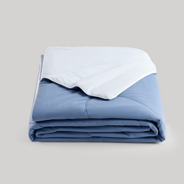 91家纺网 家纺一手货源 找家纺 法芙娜家纺 2026新款双面170克锦氨A类安芯凉感抗菌被被子被芯 藏青