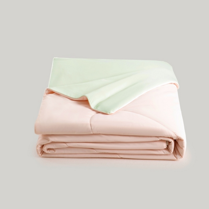 91家纺网 家纺一手货源 找家纺 法芙娜家纺 2026新款双面170克锦氨A类安芯凉感抗菌被被子被芯 藕粉