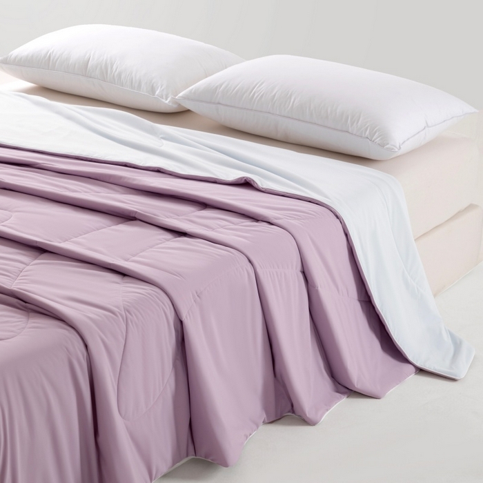 91家纺网 家纺一手货源 找家纺 法芙娜家纺 2026新款双面170克锦氨A类安芯凉感抗菌被被子被芯 水晶紫