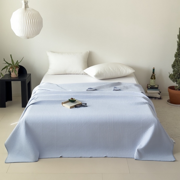 法芙娜家纺 2026新款双面160克锦纶凉感小冰皮毯 浅灰