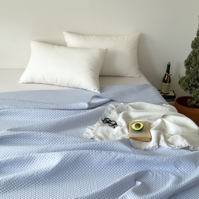 91家纺网 家纺一手货源 找家纺 法芙娜家纺 2026新款双面160克锦纶凉感小冰皮毯 浅灰