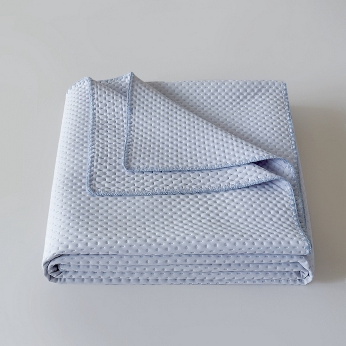 91家纺网 家纺一手货源 找家纺 法芙娜家纺 2026新款双面160克锦纶凉感小冰皮毯 浅灰