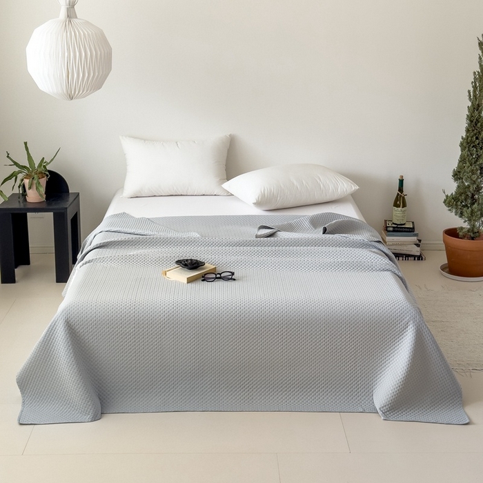 法芙娜家纺 2026新款双面160克锦纶凉感小冰皮毯 深灰