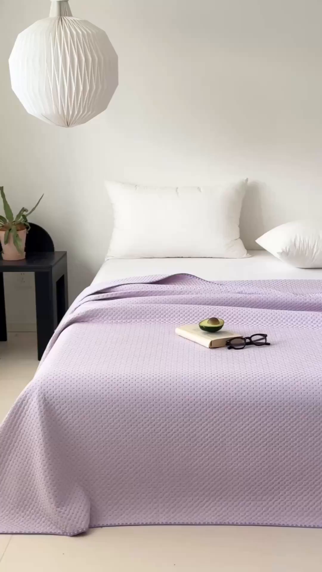 91家纺网 家纺一手货源 找家纺 法芙娜家纺 2026新款双面160克锦纶凉感小冰皮毯 紫色