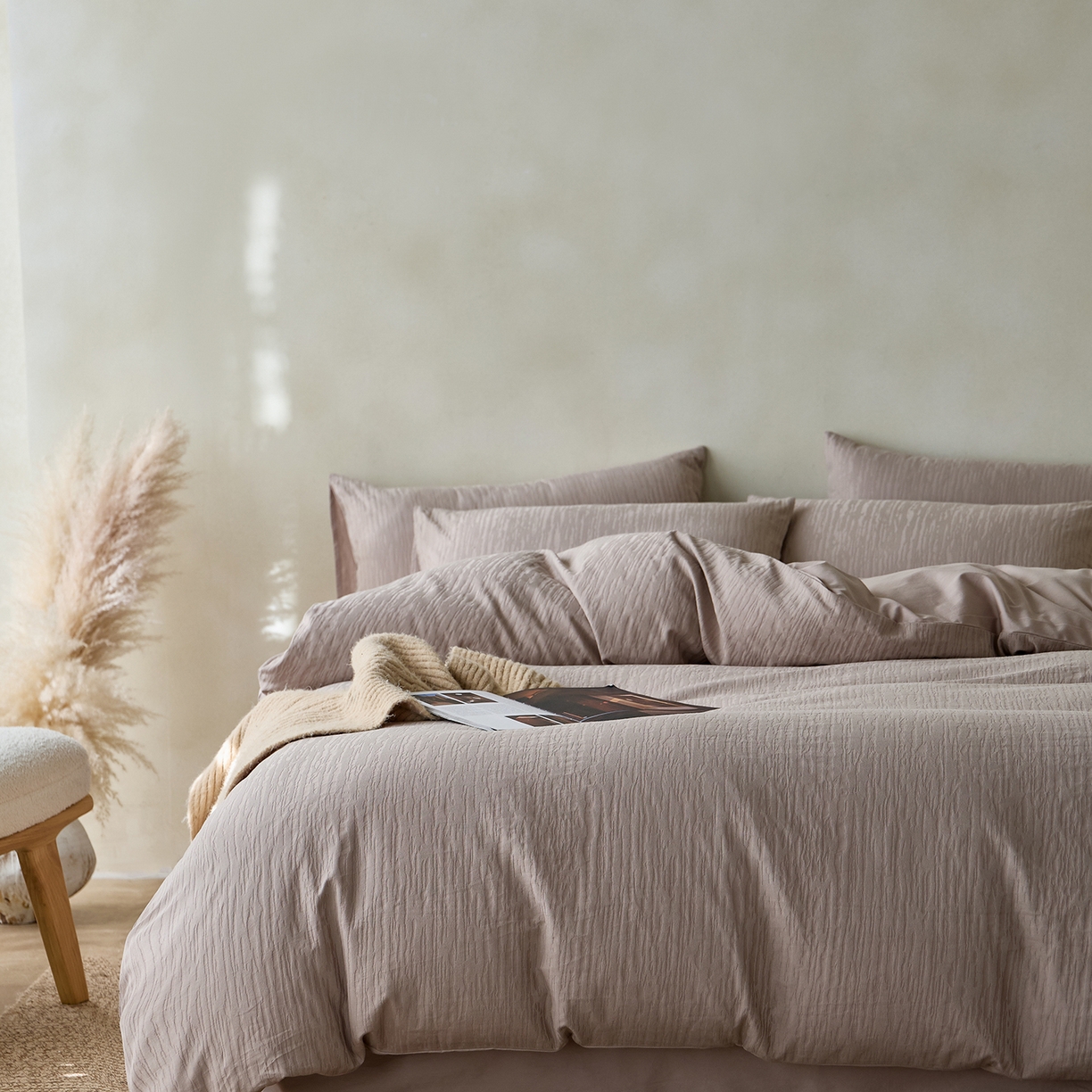 91家纺网 家纺一手货源 找家纺 初拾 2026新款60支贡缎全棉厚织提花水洗四件套“长期主义”系列（会员减10日常券后小三件不低于268元 ，标准不低于328元） 时光里