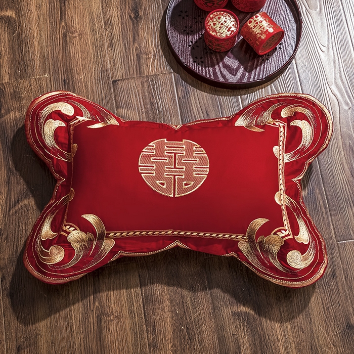 91家纺网 家纺一手货源 找家纺 慕她家纺 2026年全棉纯棉婚庆四件套大红色刺绣结床上用品（床盖款加40） 永浴爱河