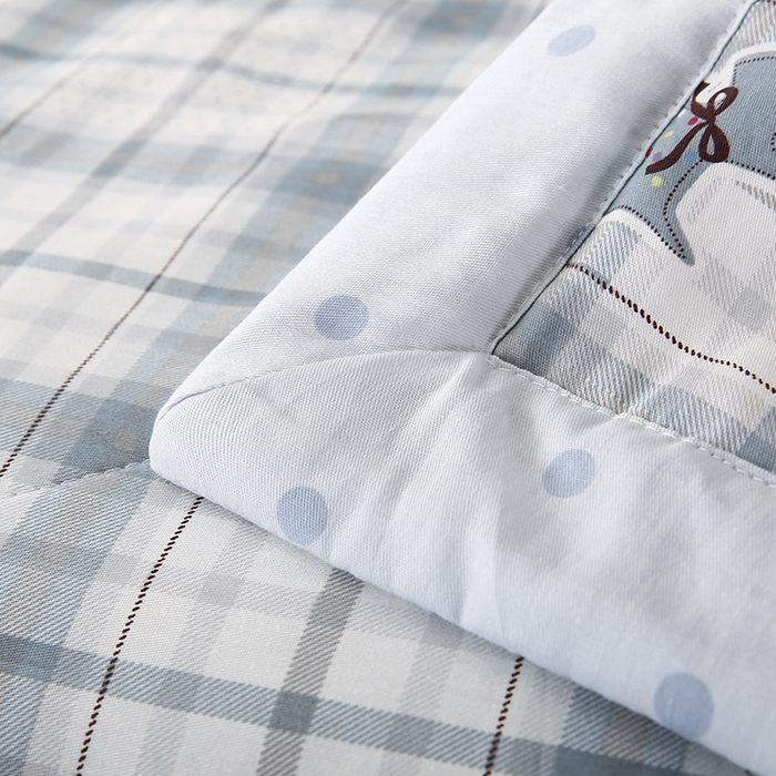 91家纺网 家纺一手货源 找家纺 米萝家居 2026新款全棉夏凉被纯棉空调被印花夏被 超能小柴-灰