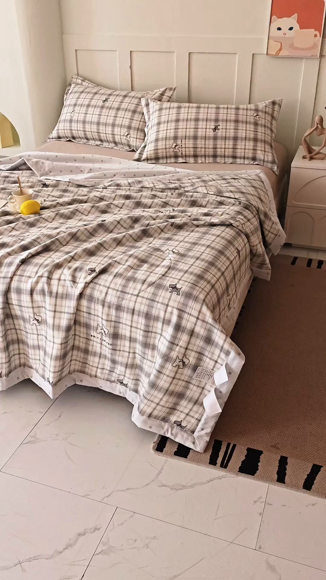 91家纺网 家纺一手货源 找家纺 米萝家居 2026新款全棉夏凉被纯棉空调被印花夏被 超能小柴-灰