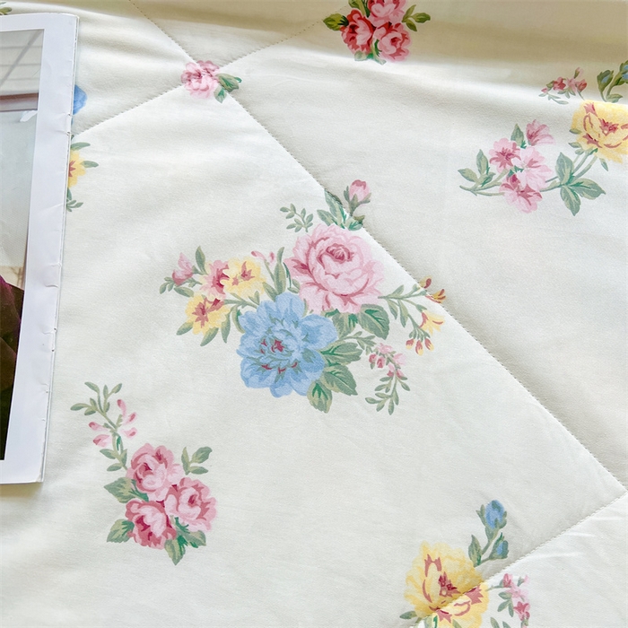 91家纺网 家纺一手货源 找家纺 米萝家居 2026新款全棉夏凉被纯棉空调被印花夏被 花间集-米