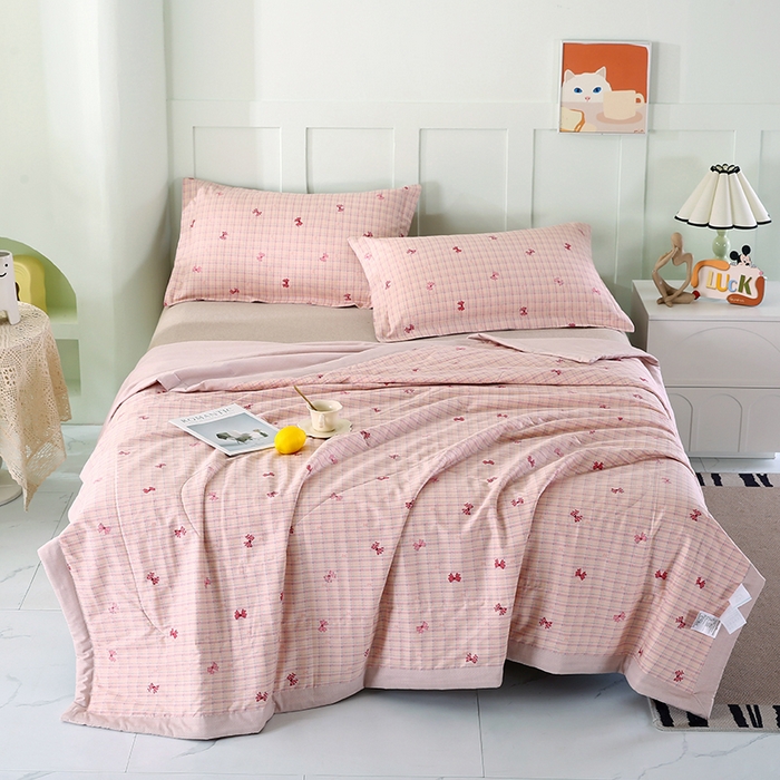 91家纺网 家纺一手货源 找家纺 米萝家居 2026新款全棉夏凉被纯棉空调被印花夏被 梦境手帐