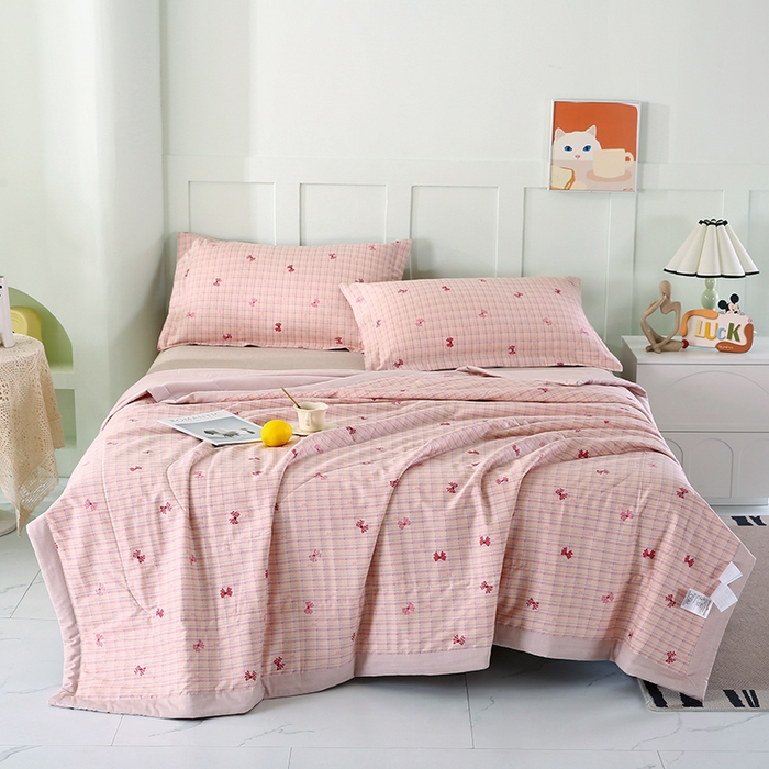 91家纺网 家纺一手货源 找家纺 米萝家居 2026新款全棉夏凉被纯棉空调被印花夏被 梦境手帐