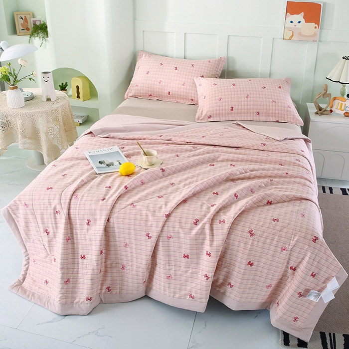 91家纺网 家纺一手货源 找家纺 米萝家居 2026新款全棉夏凉被纯棉空调被印花夏被 梦境手帐