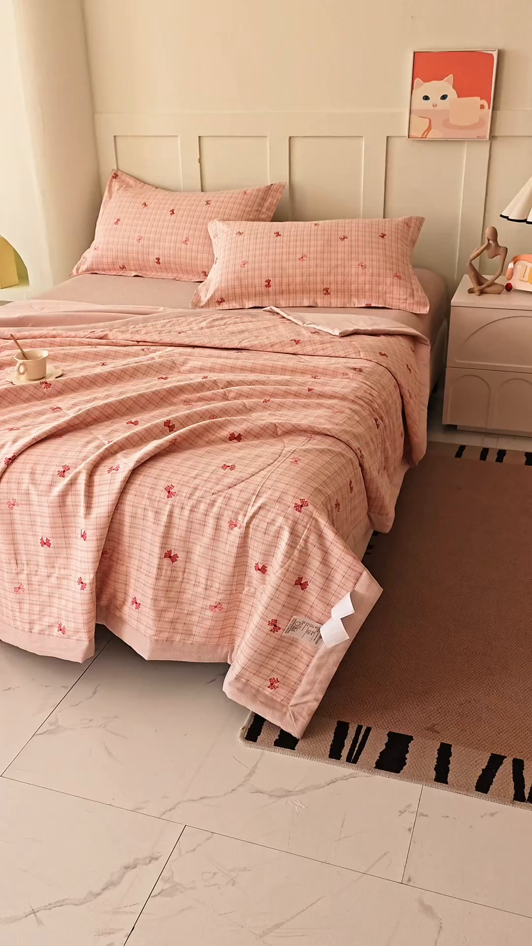 91家纺网 家纺一手货源 找家纺 米萝家居 2026新款全棉夏凉被纯棉空调被印花夏被 梦境手帐