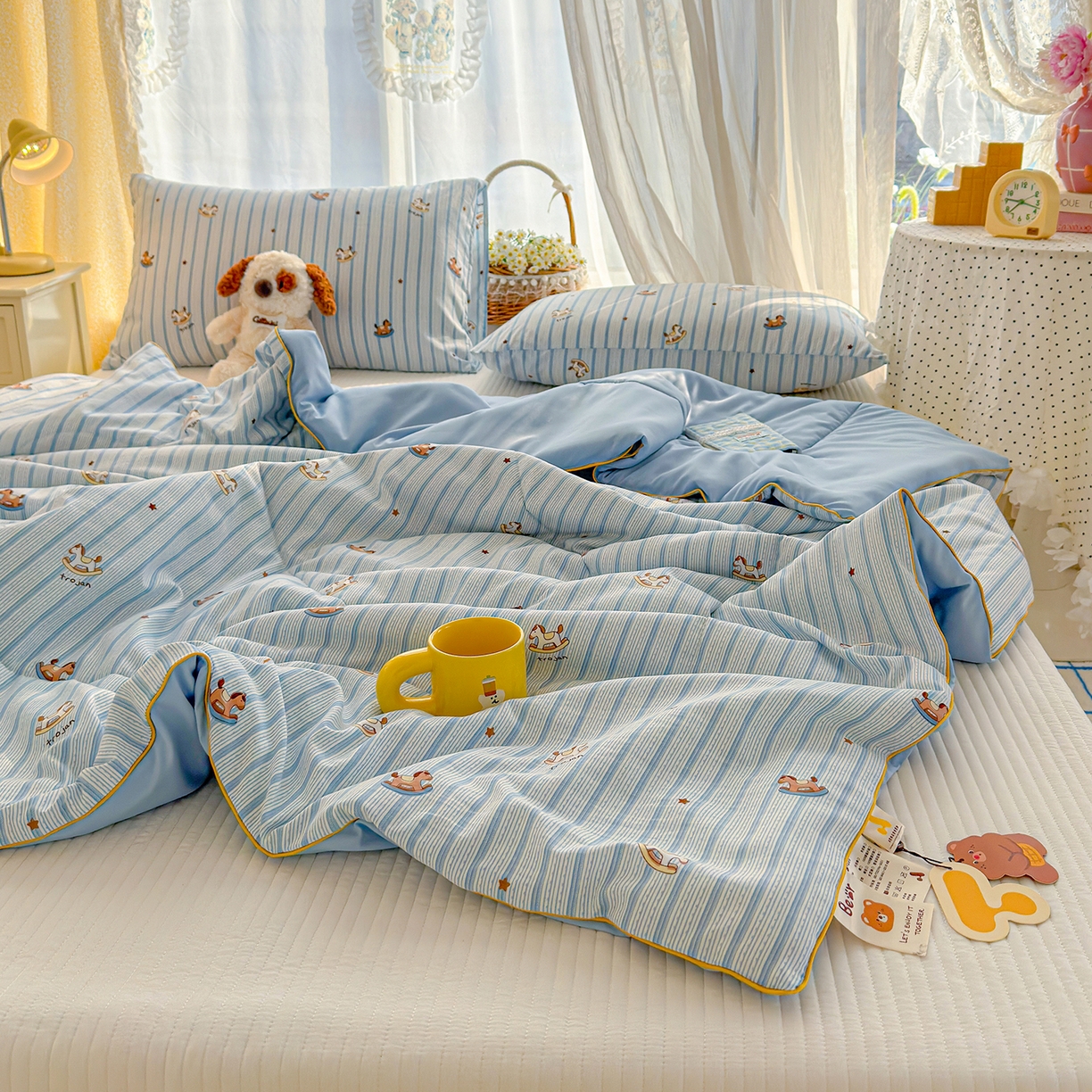 91家纺网 家纺一手货源 找家纺 （总）弗苓家纺 2026新款A类水洗皱皱纱夏被夏凉被空调被