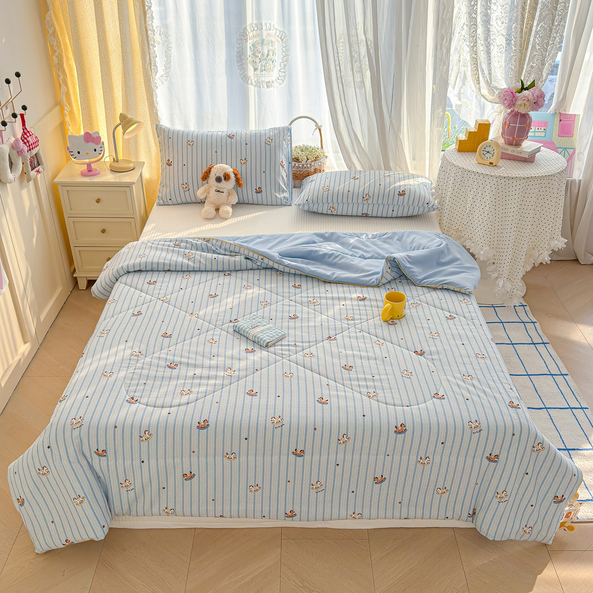 91家纺网 家纺一手货源 找家纺 （总）弗苓家纺 2026新款A类水洗皱皱纱夏被夏凉被空调被