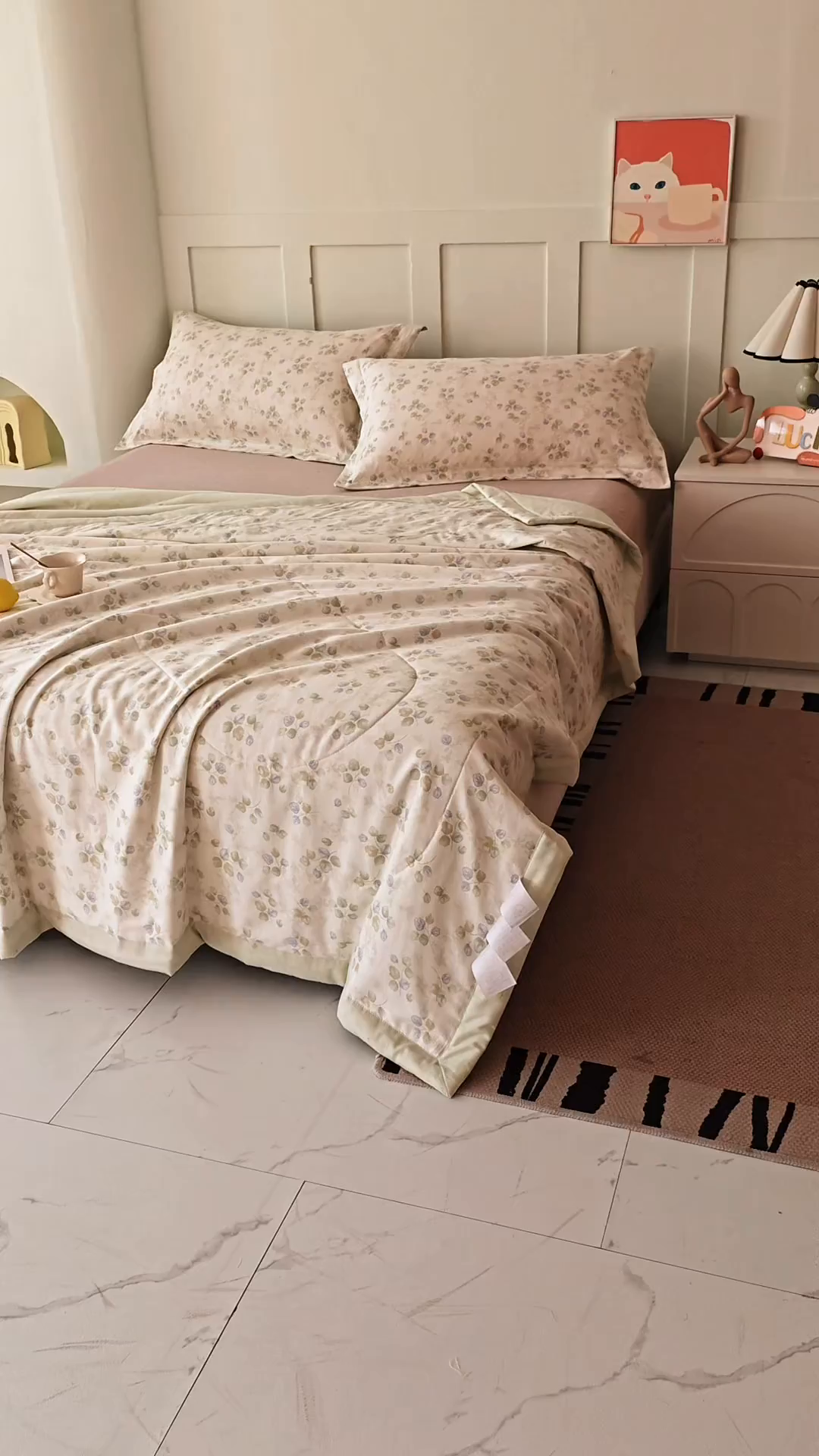 91家纺网 家纺一手货源 找家纺 米萝家居 2026新款全棉夏凉被纯棉空调被印花夏被 青岚语