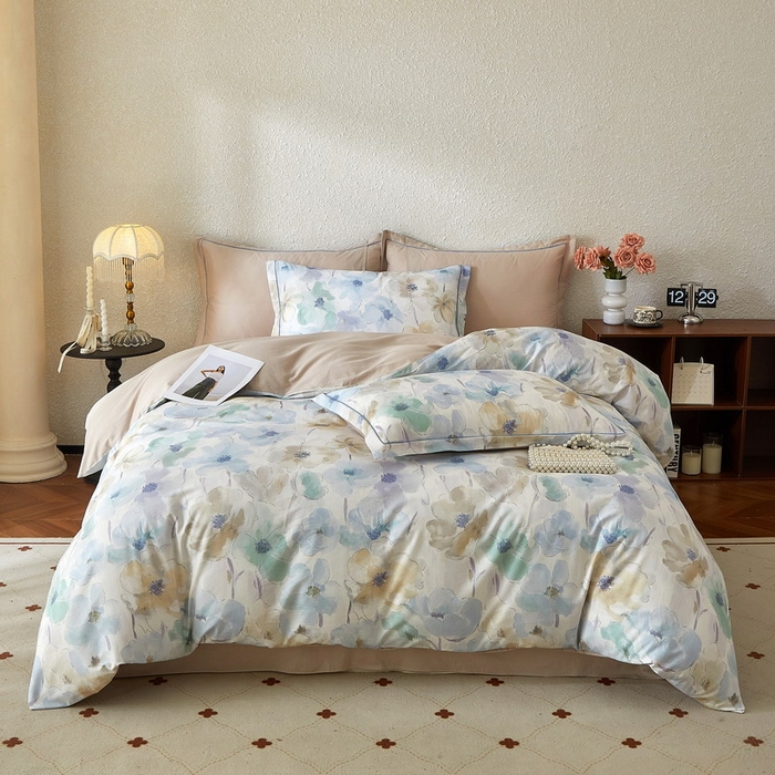 91家纺网 家纺一手货源 找家纺 （总）沐白家居 2026新款亲肤舒适全棉印花四件套