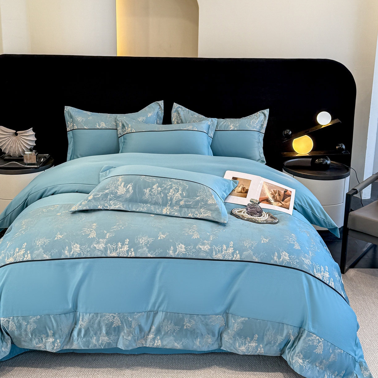 91家纺网 家纺一手货源 找家纺 （总）狂想家 2026新款简约浮雕大提花四件套