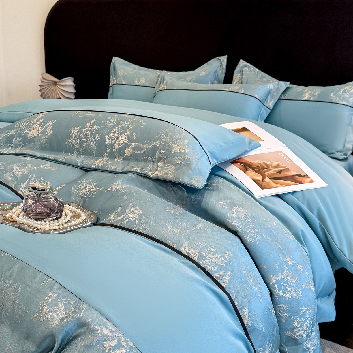 91家纺网 家纺一手货源 找家纺 （总）狂想家 2026新款简约浮雕大提花四件套