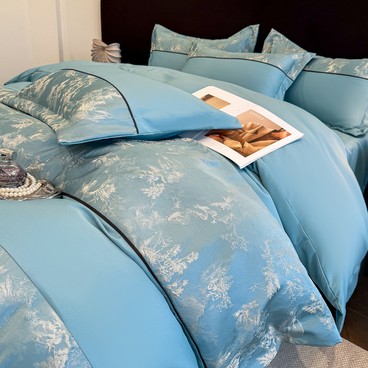 91家纺网 家纺一手货源 找家纺 （总）狂想家 2026新款简约浮雕大提花四件套