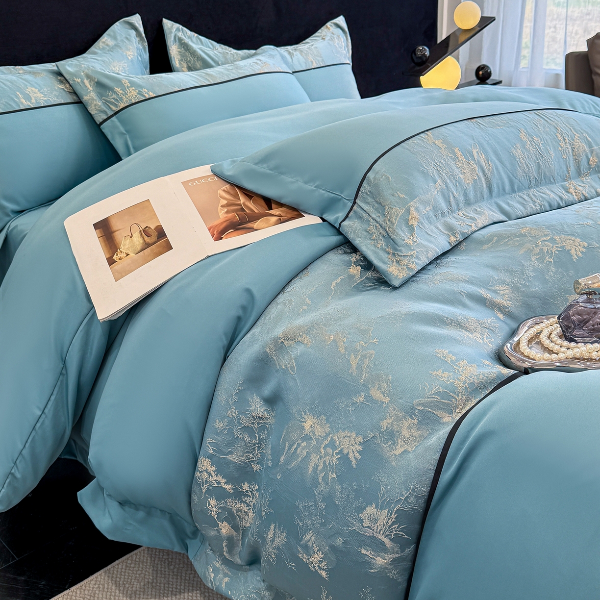 91家纺网 家纺一手货源 找家纺 （总）狂想家 2026新款简约浮雕大提花四件套