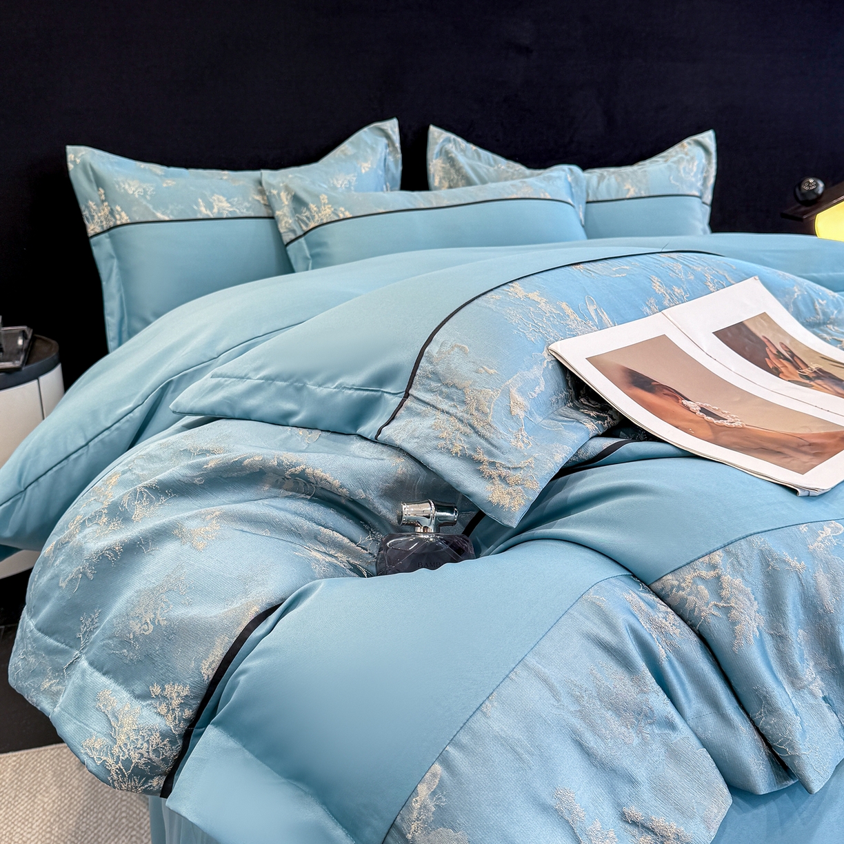 91家纺网 家纺一手货源 找家纺 （总）狂想家 2026新款简约浮雕大提花四件套