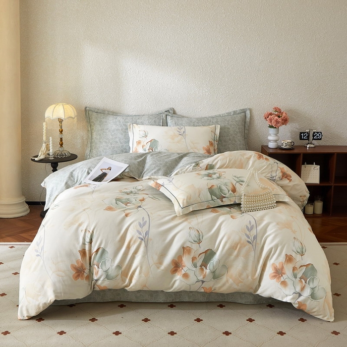 91家纺网 家纺一手货源 找家纺 （总）沐白家居 2026新款亲肤舒适全棉印花四件套