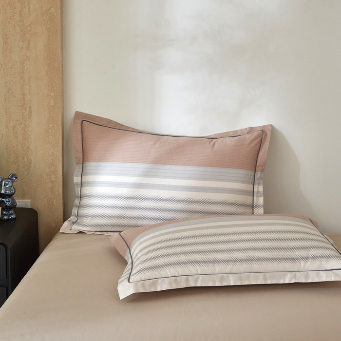 91家纺网 家纺一手货源 找家纺 沐白家居 2026新款亲肤舒适全棉印花四件套 爱尔兰-浅灰