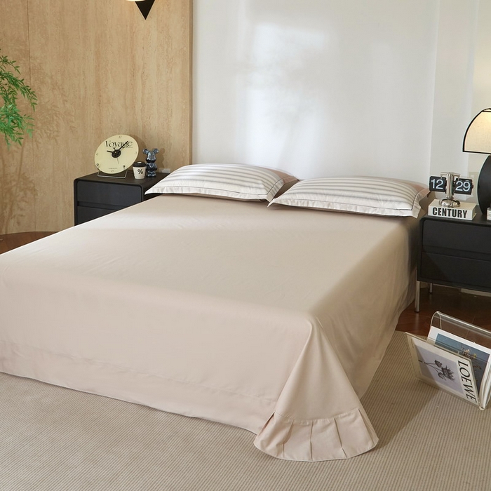 91家纺网 家纺一手货源 找家纺 沐白家居 2026新款亲肤舒适全棉印花四件套 爱尔兰-浅灰