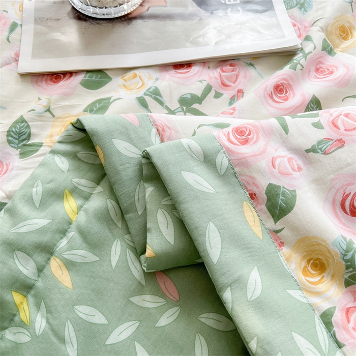 91家纺网 家纺一手货源 找家纺 米萝家居 2026新款全棉夏凉被纯棉空调被印花夏被 阳光花语