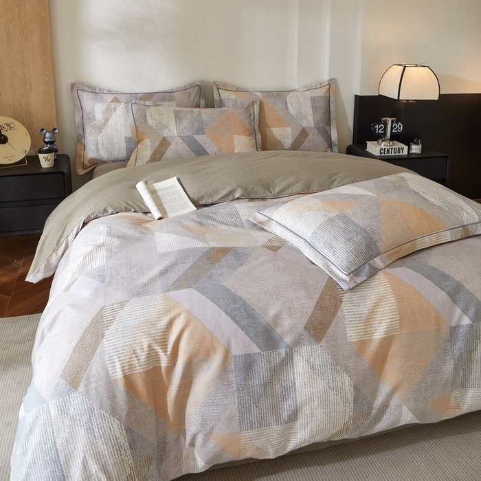 91家纺网 家纺一手货源 找家纺 沐白家居 2026新款亲肤舒适全棉印花四件套 波西斯