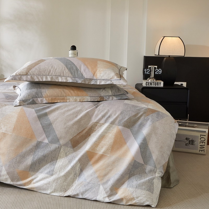 91家纺网 家纺一手货源 找家纺 沐白家居 2026新款亲肤舒适全棉印花四件套 波西斯