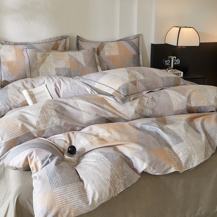 91家纺网 家纺一手货源 找家纺 沐白家居 2026新款亲肤舒适全棉印花四件套 波西斯