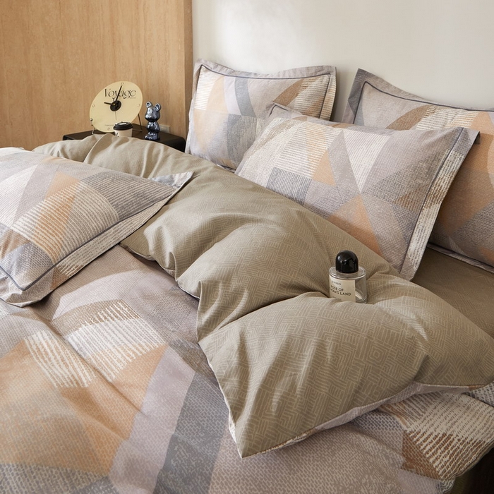 91家纺网 家纺一手货源 找家纺 沐白家居 2026新款亲肤舒适全棉印花四件套 波西斯