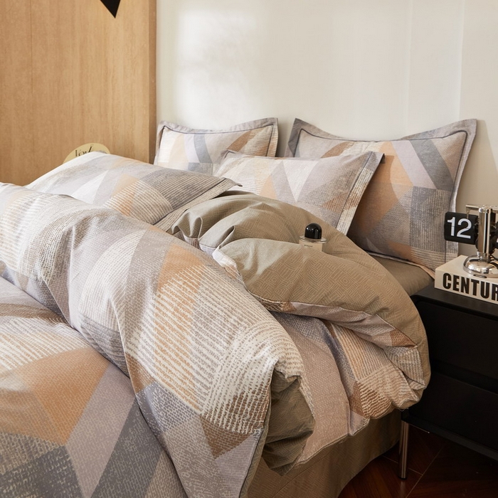 91家纺网 家纺一手货源 找家纺 沐白家居 2026新款亲肤舒适全棉印花四件套 波西斯