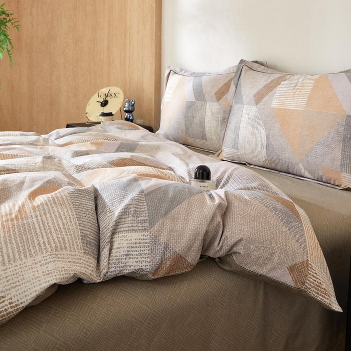 91家纺网 家纺一手货源 找家纺 沐白家居 2026新款亲肤舒适全棉印花四件套 波西斯