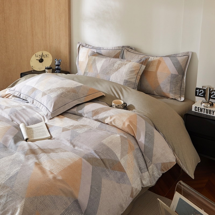 91家纺网 家纺一手货源 找家纺 沐白家居 2026新款亲肤舒适全棉印花四件套 波西斯