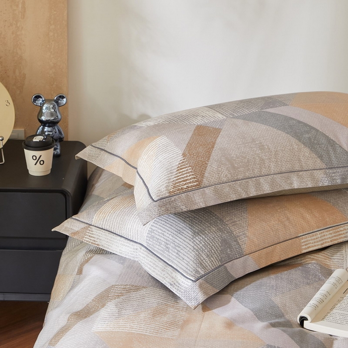 91家纺网 家纺一手货源 找家纺 沐白家居 2026新款亲肤舒适全棉印花四件套 波西斯