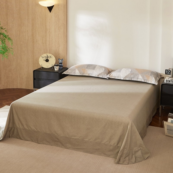 91家纺网 家纺一手货源 找家纺 沐白家居 2026新款亲肤舒适全棉印花四件套 波西斯