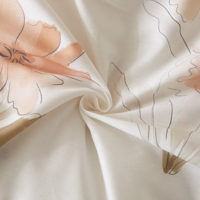 91家纺网 家纺一手货源 找家纺 沐白家居 2026新款亲肤舒适全棉印花四件套 楚容-米