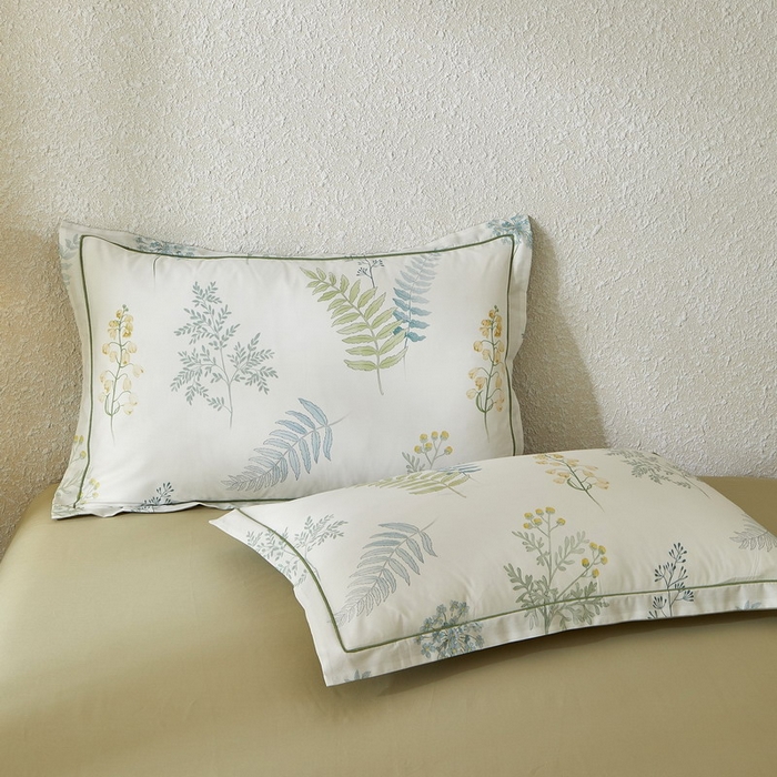 91家纺网 家纺一手货源 找家纺 沐白家居 2026新款亲肤舒适全棉印花四件套 春颜-绿