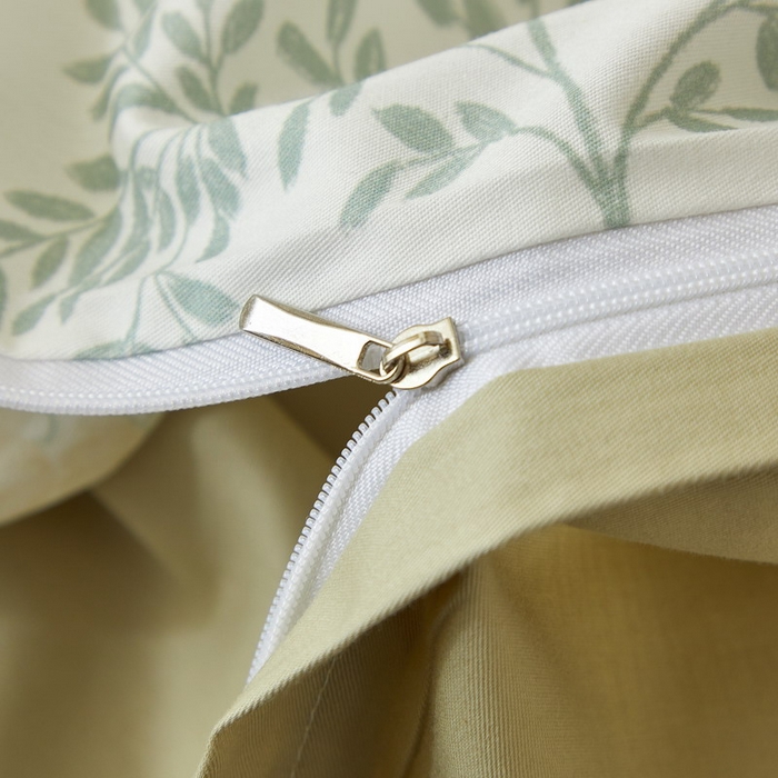 91家纺网 家纺一手货源 找家纺 沐白家居 2026新款亲肤舒适全棉印花四件套 春颜-绿