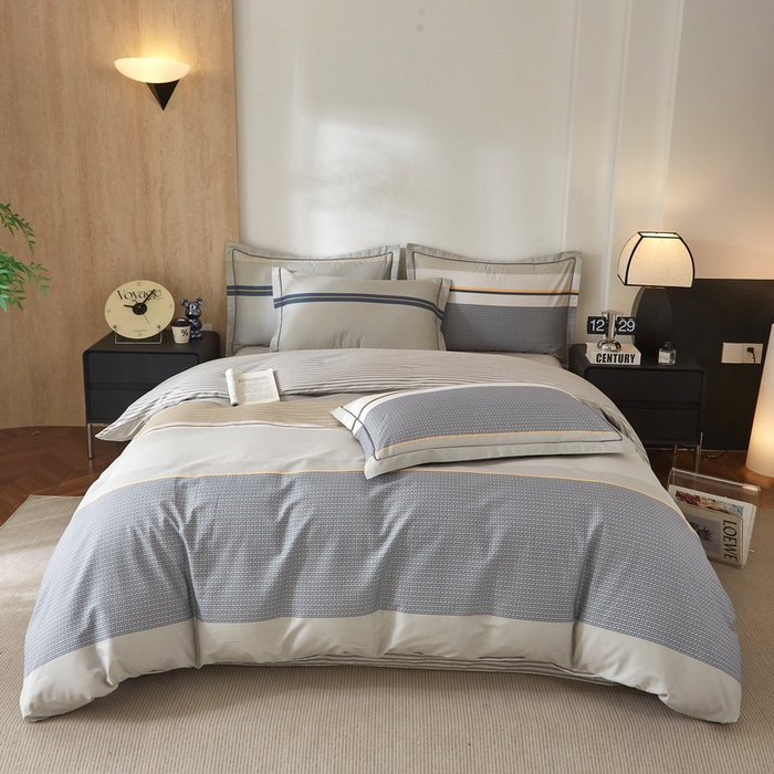 91家纺网 家纺一手货源 找家纺 沐白家居 2026新款亲肤舒适全棉印花四件套 格丽