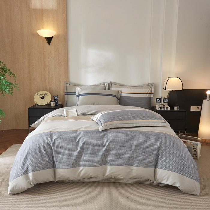 91家纺网 家纺一手货源 找家纺 沐白家居 2026新款亲肤舒适全棉印花四件套 格丽